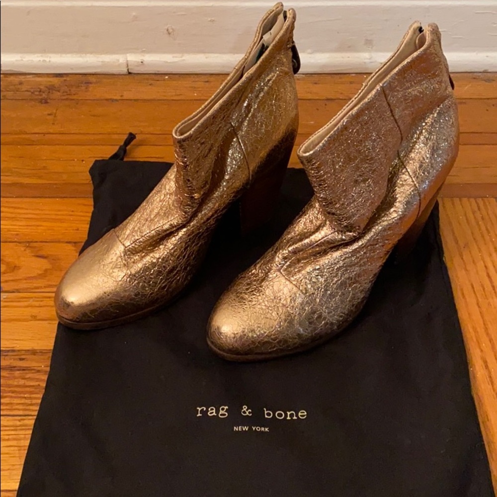 Rose Gold Heeled Rag & Bone Boots